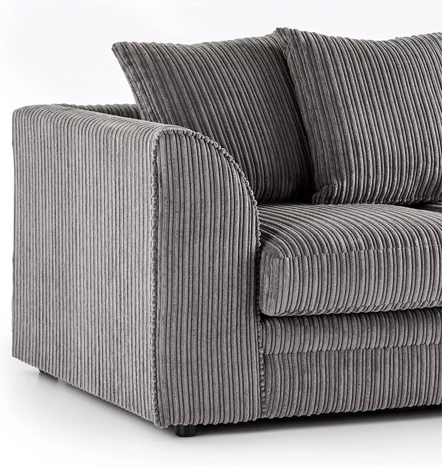 Jumbo Cord Fabric 3 Seater Scatter Back Sofa