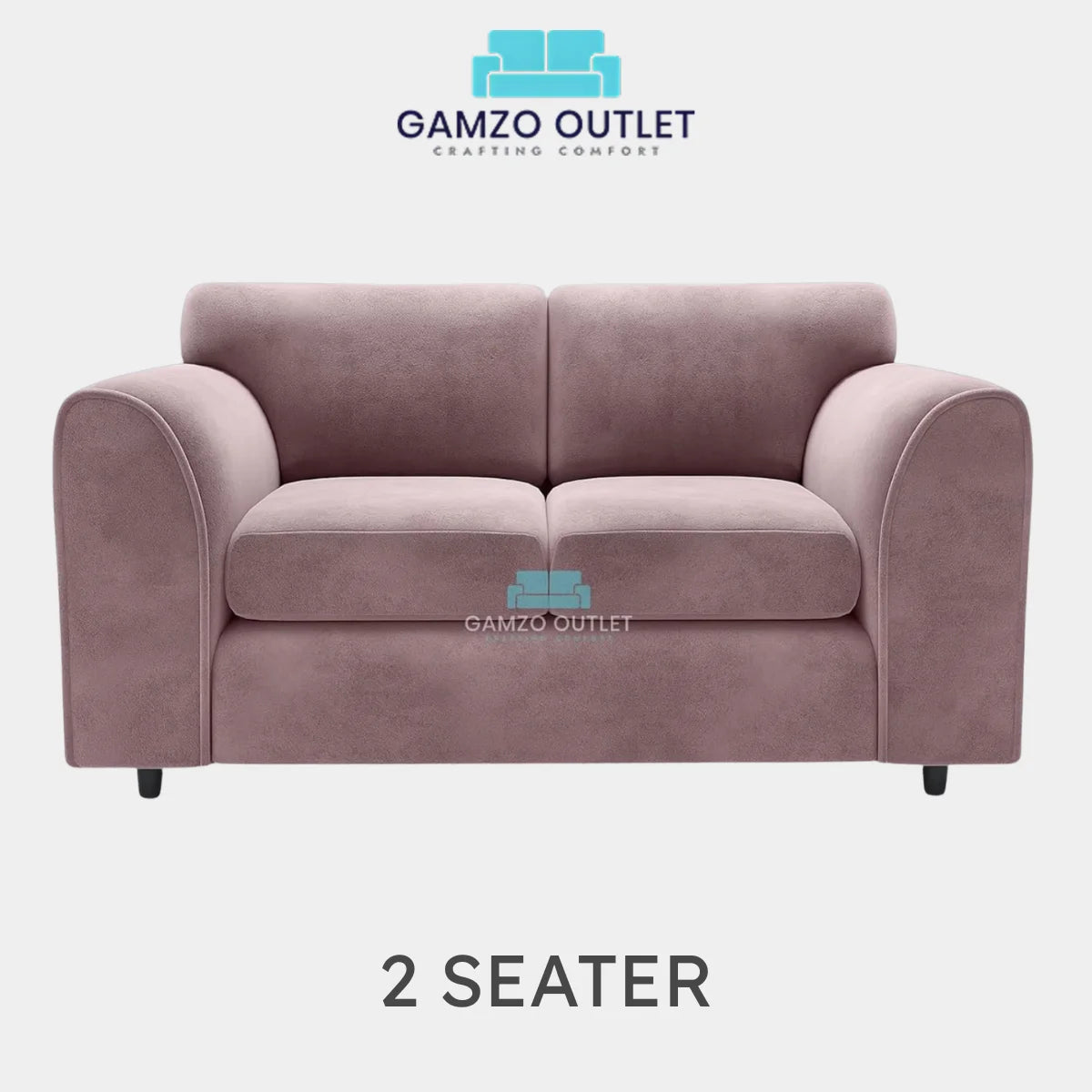 PLUSH FABRIC FULL BACK SOFA SET