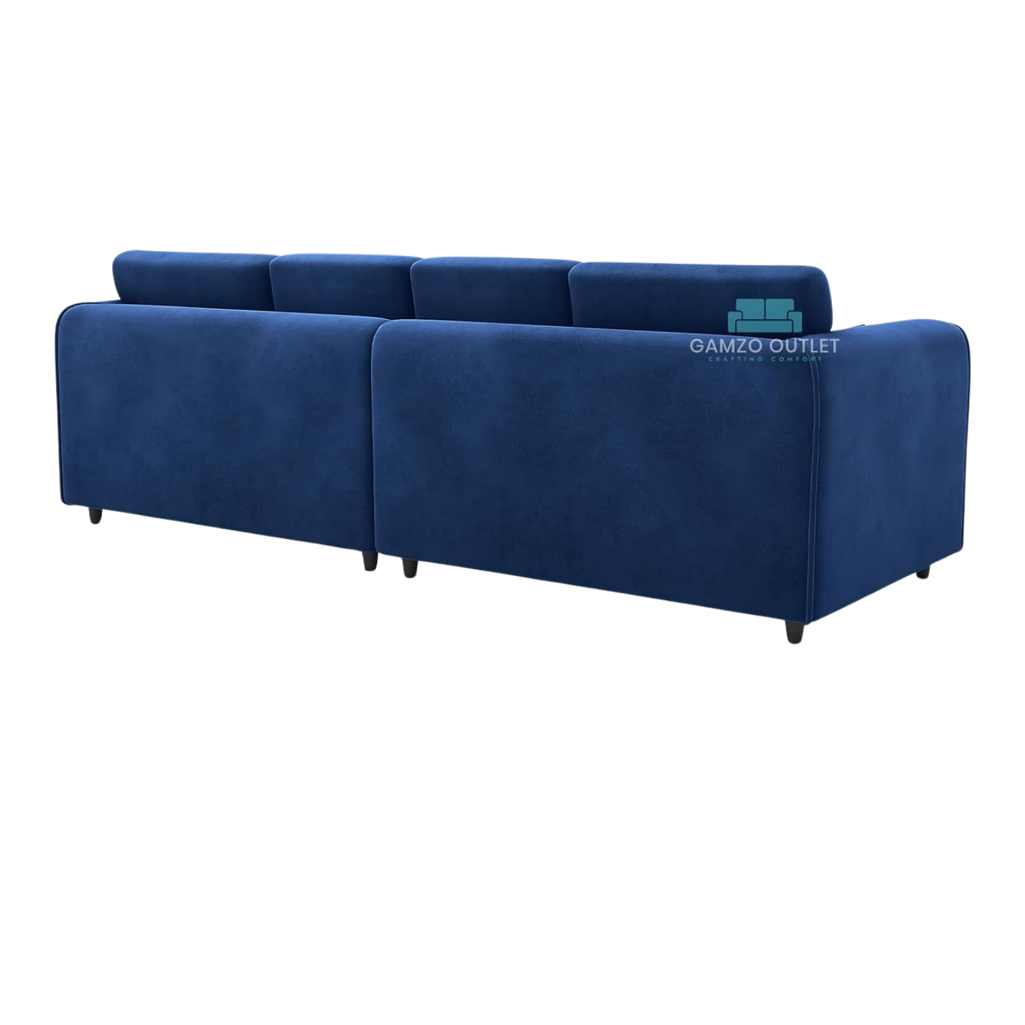 Plush Velvet 4 Seater Full Back Sofa