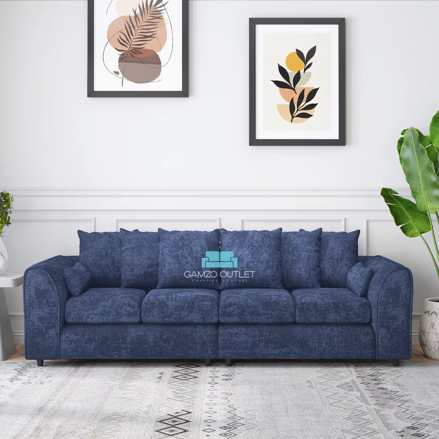 Alaska Fabric 4 Seater Scatterback Sofa