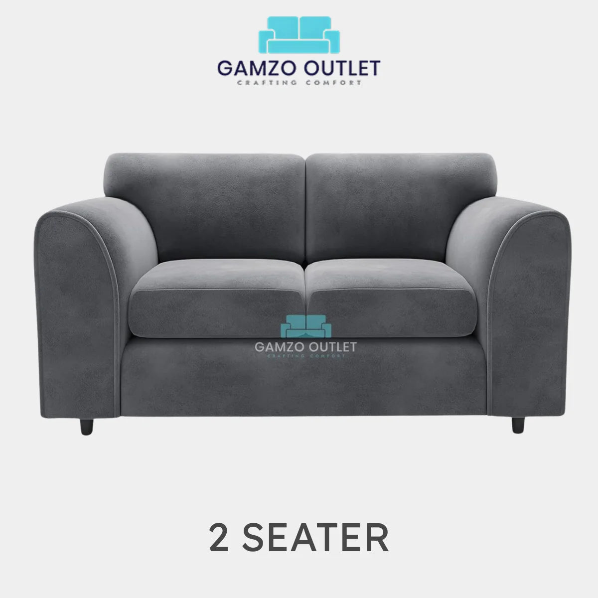 PLUSH FABRIC FULL BACK SOFA SET
