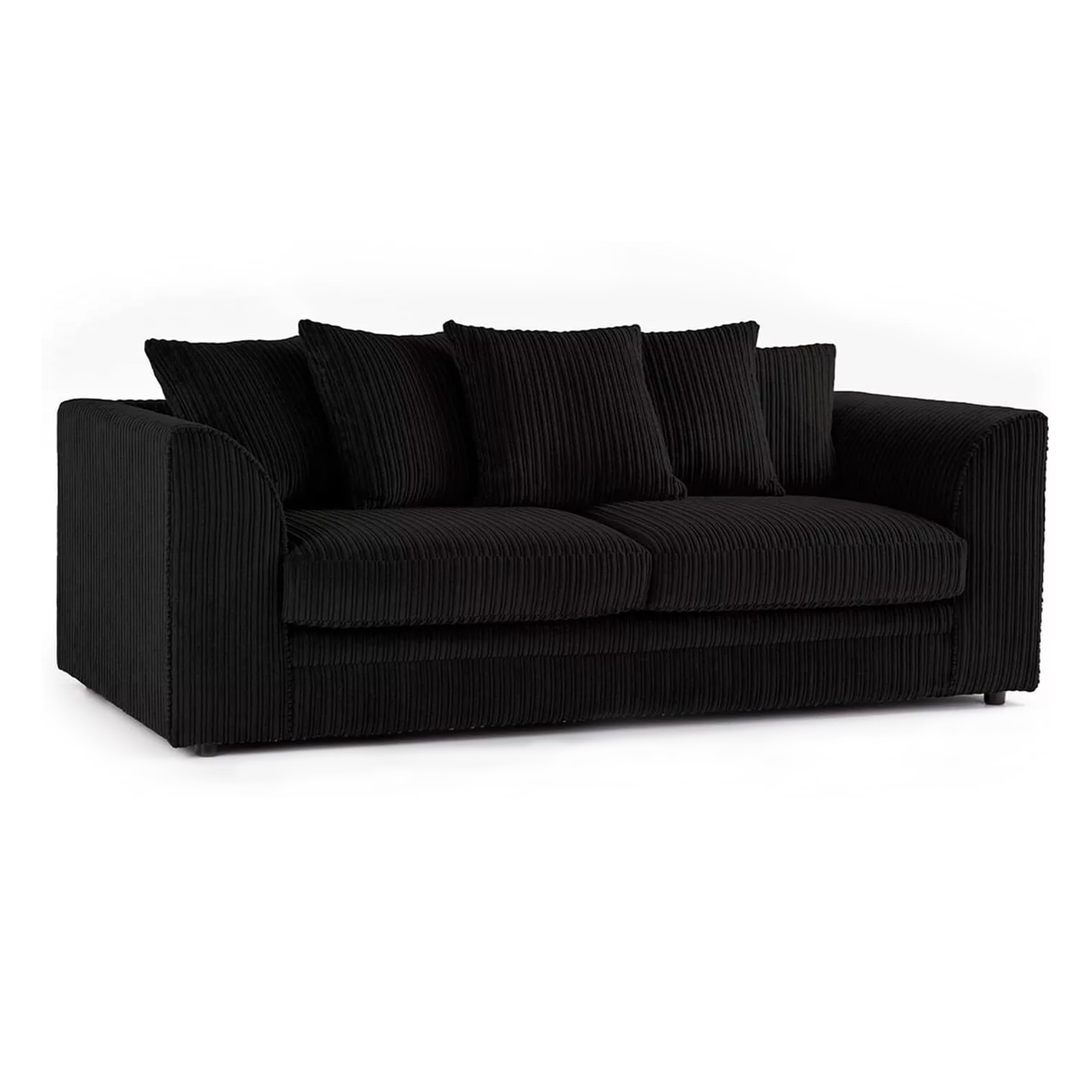 Jumbo Cord Fabric 3 Seater Scatter Back Sofa