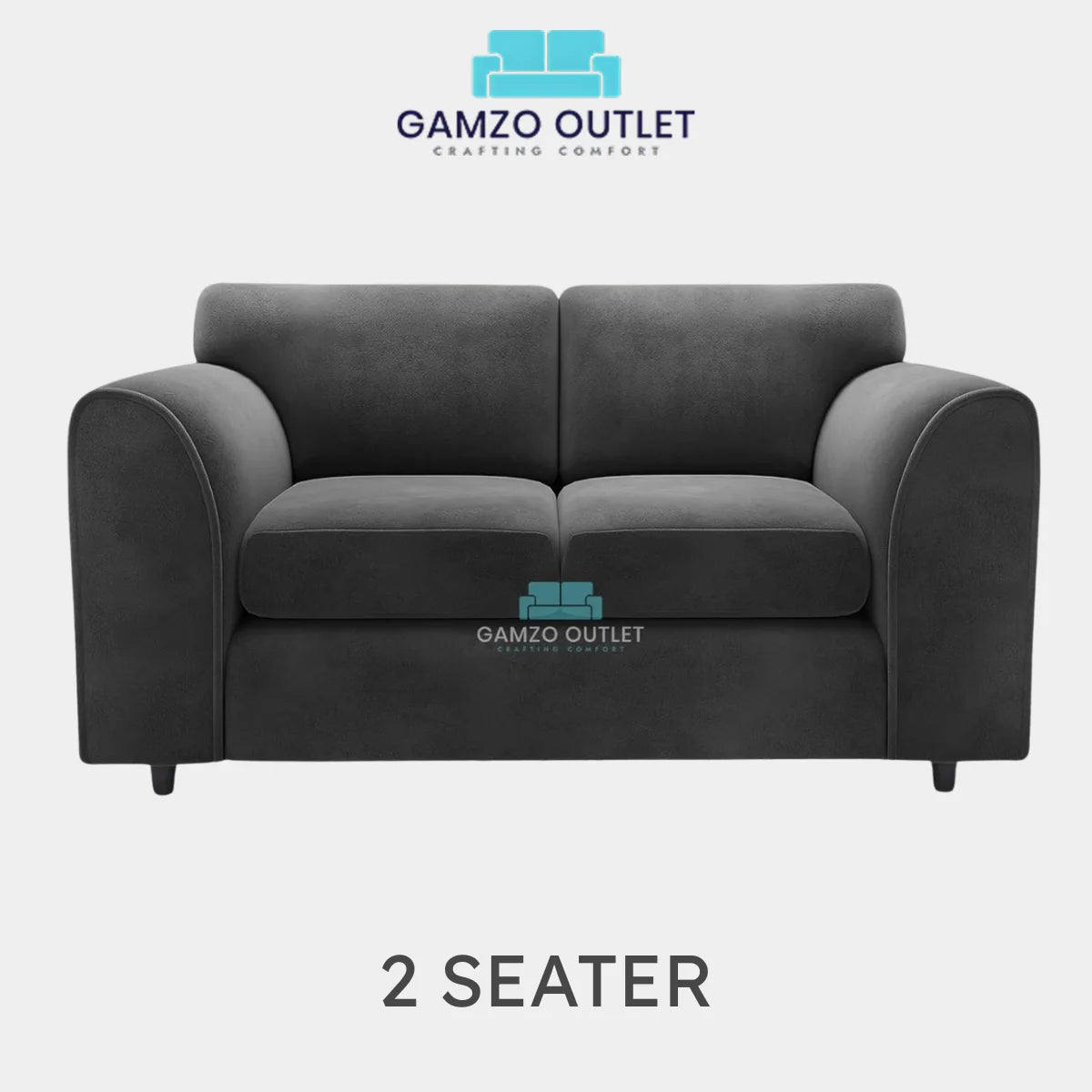 PLUSH FABRIC FULL BACK SOFA SET