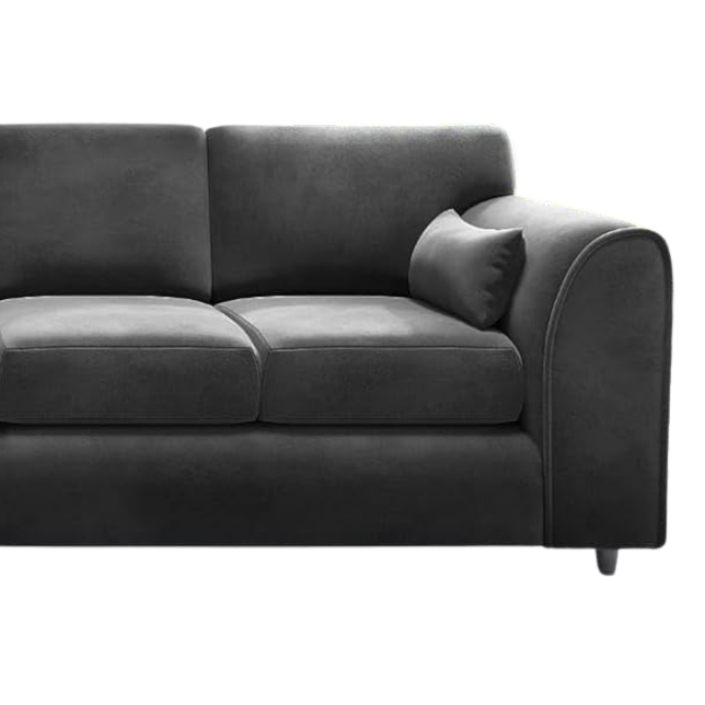 PLUSH VELVET FULL BACK XL L SHAPE SOFA