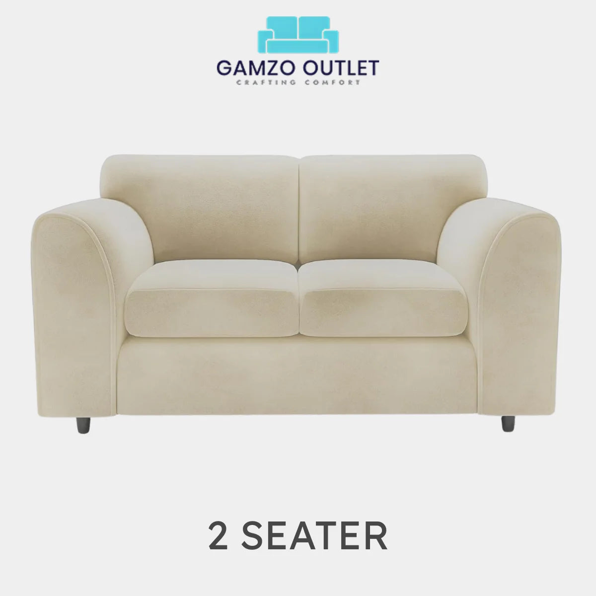 PLUSH FABRIC FULL BACK SOFA SET