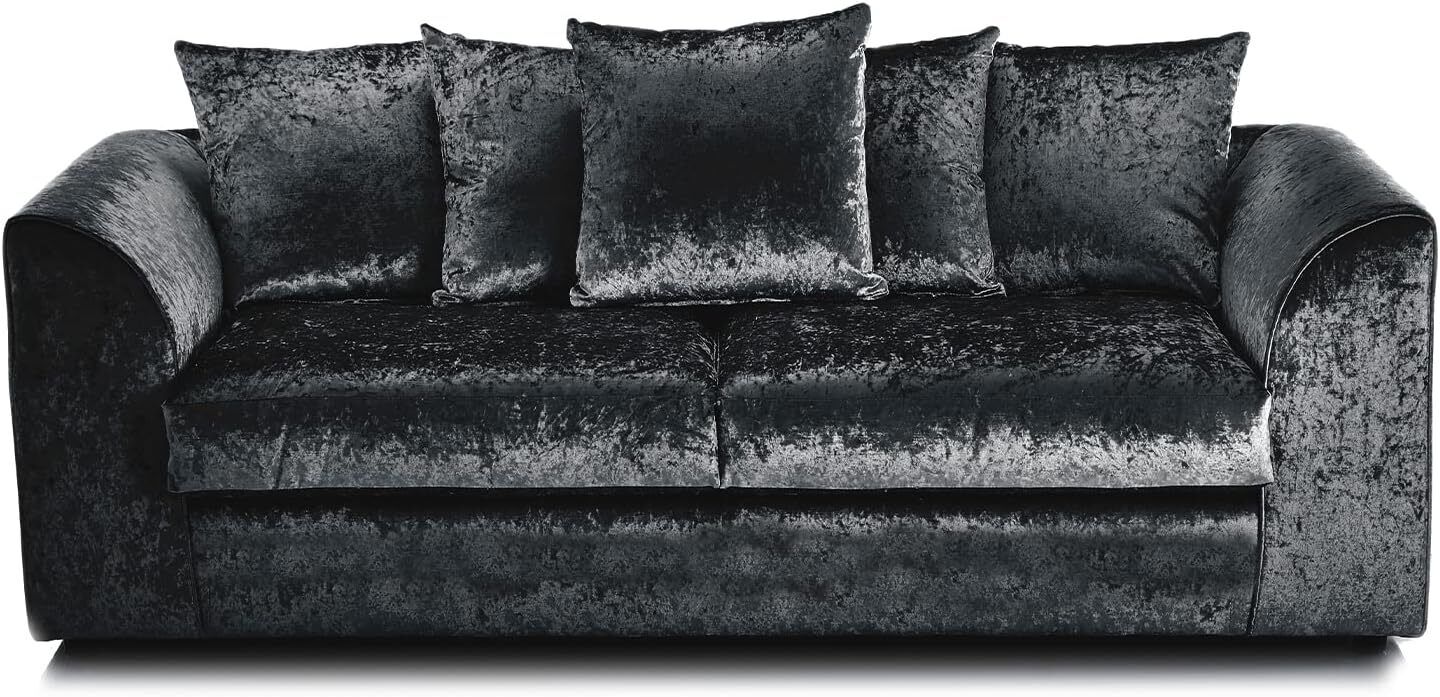 Crushed Velvet 3 Seater Scatter Back Sofa