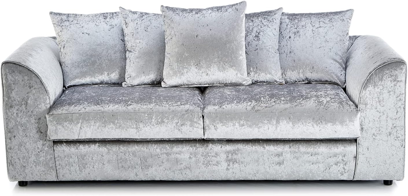 Crushed Velvet 3 Seater Scatter Back Sofa