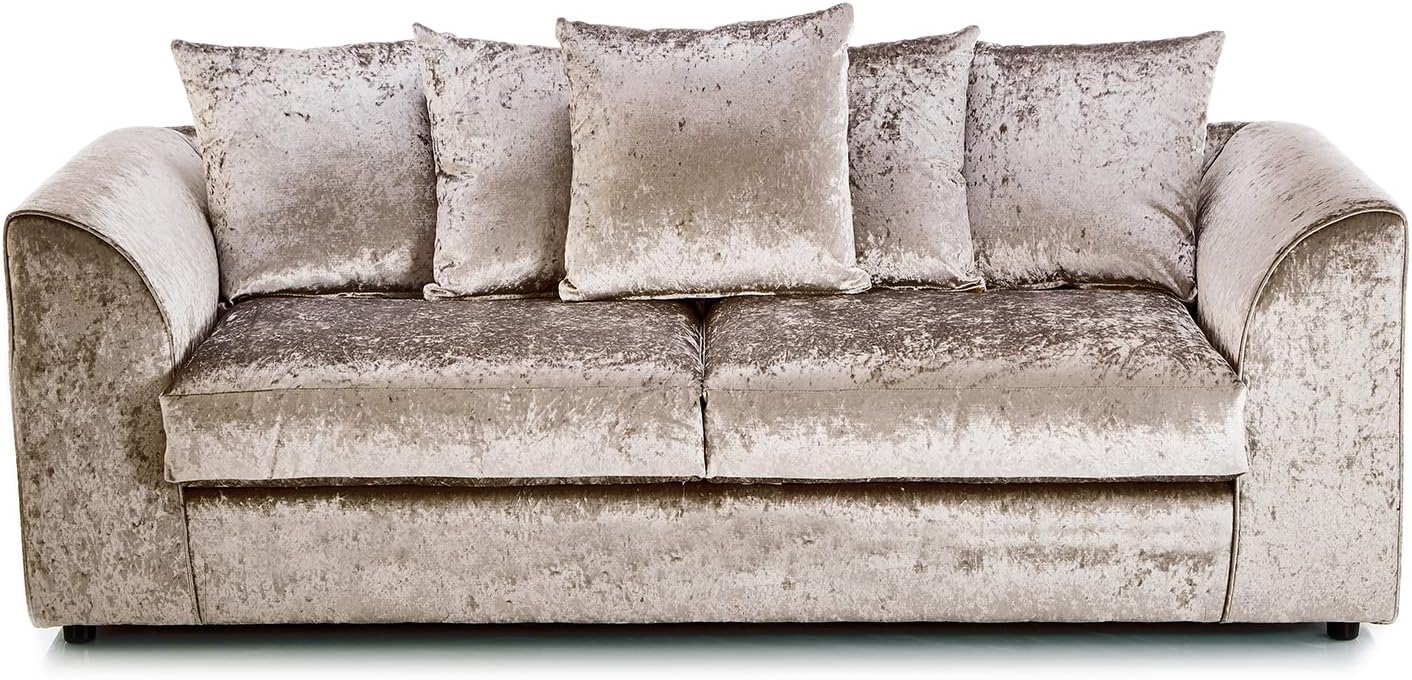 Crushed Velvet 3 Seater Scatter Back Sofa