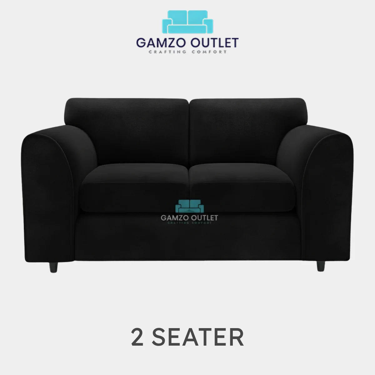 PLUSH FABRIC FULL BACK SOFA SET
