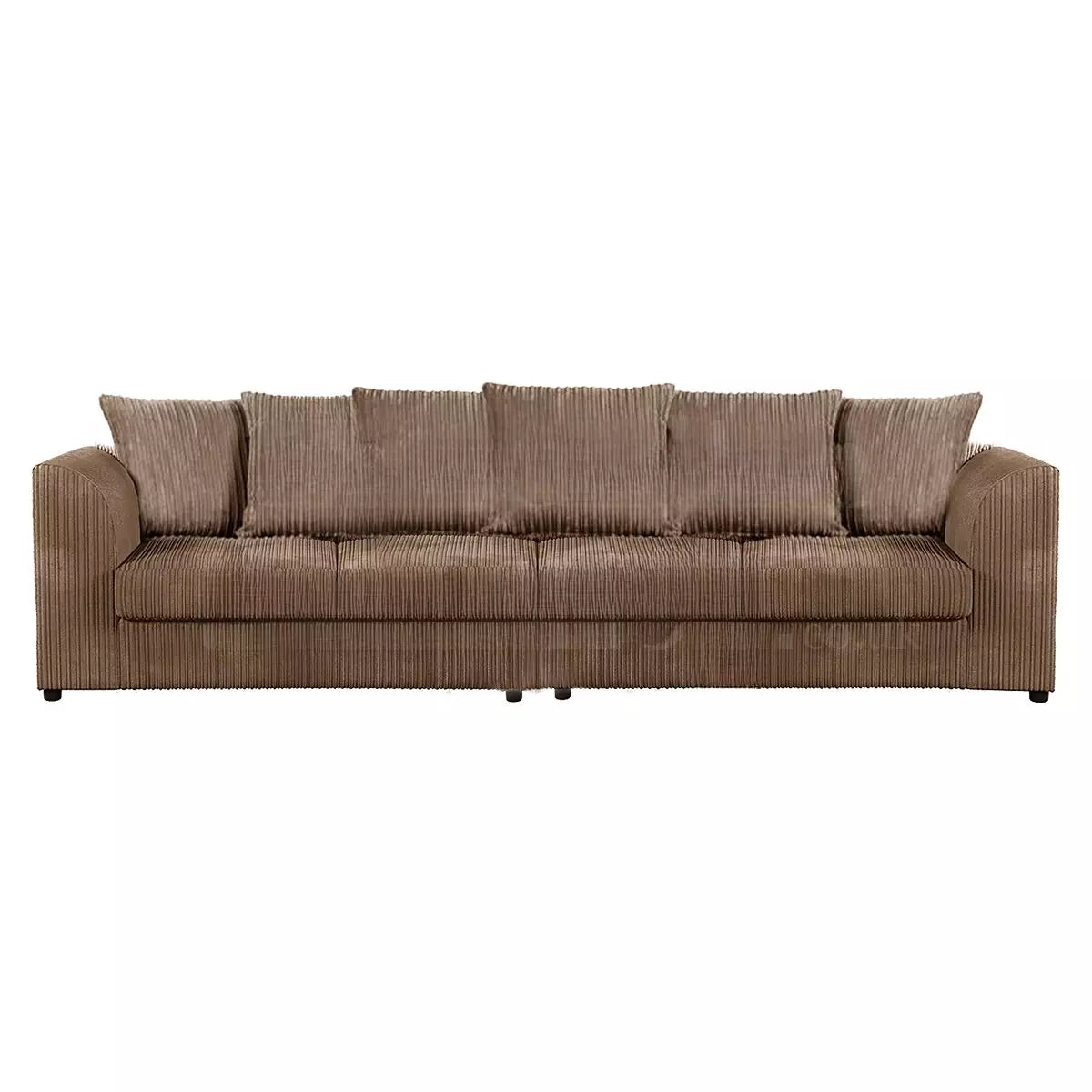Jumbo Cord Fabric 4 Seater Scatter Back Sofa