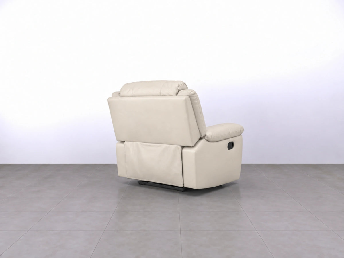 Cream Model R Recliner Sofa armchair by Gamzo Outlet, showcasing plush fabric and comfortable armrests.