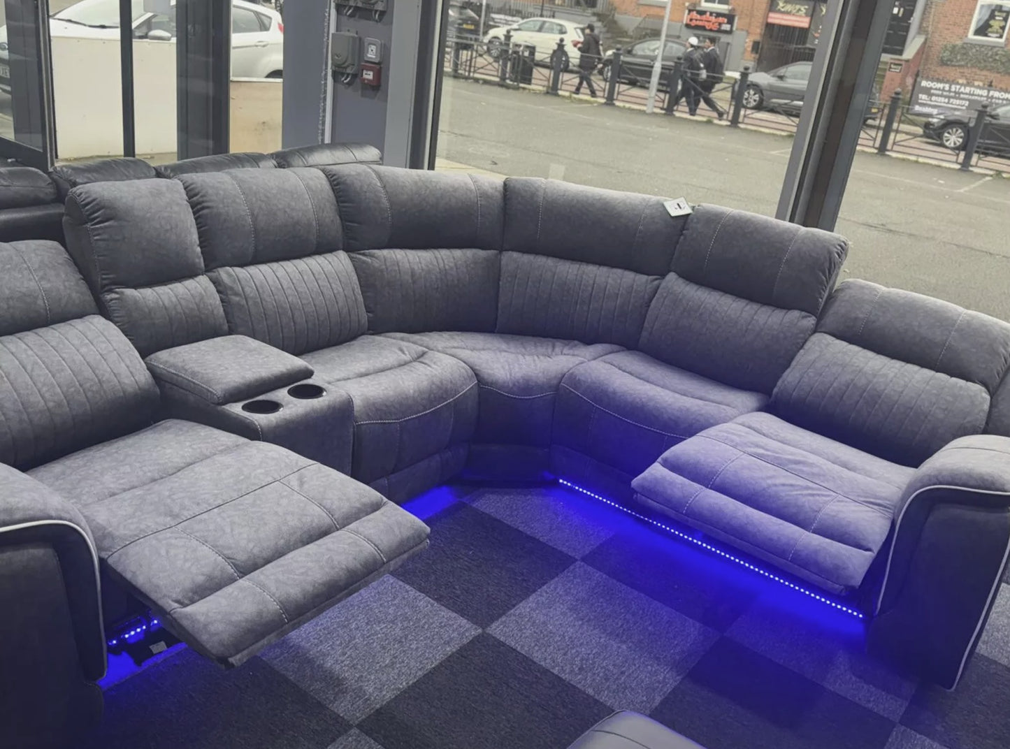 Model H Electric Recliner Corner Sofa - Gamzo Outlet