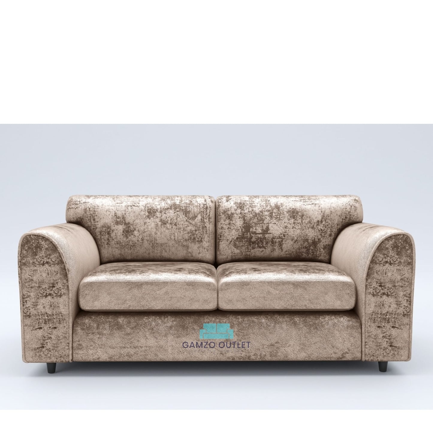 Crushed Velvet 3 Seater Full Back Sofa