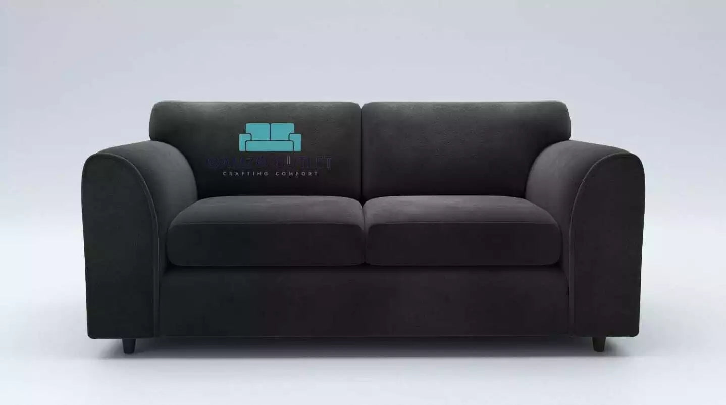 Plush Fabric 3 Seater Full Back Sofa