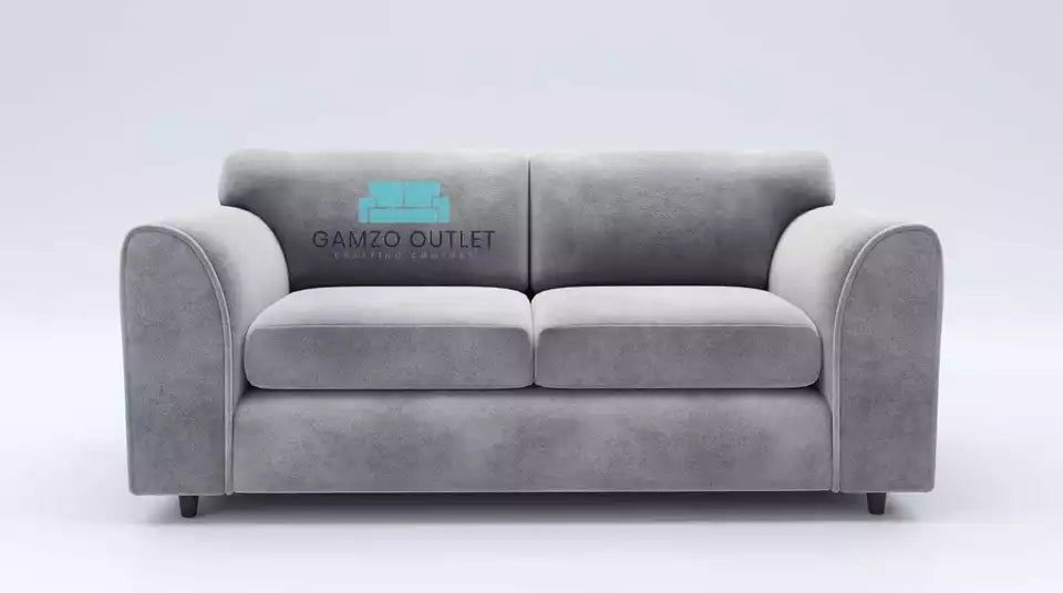 Plush Fabric 3 Seater Full Back Sofa