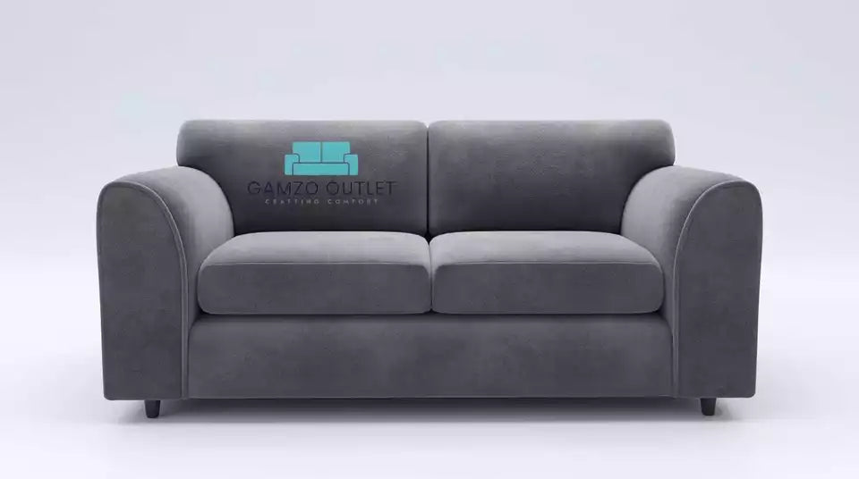 Plush Fabric 3 Seater Full Back Sofa