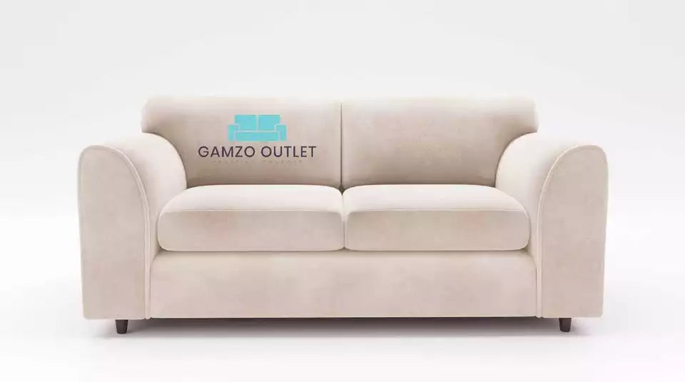 Plush Fabric 3 Seater Full Back Sofa
