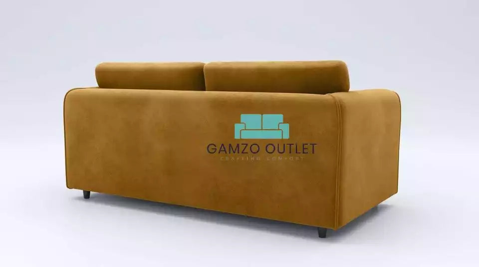 Plush Fabric 3 Seater Full Back Sofa