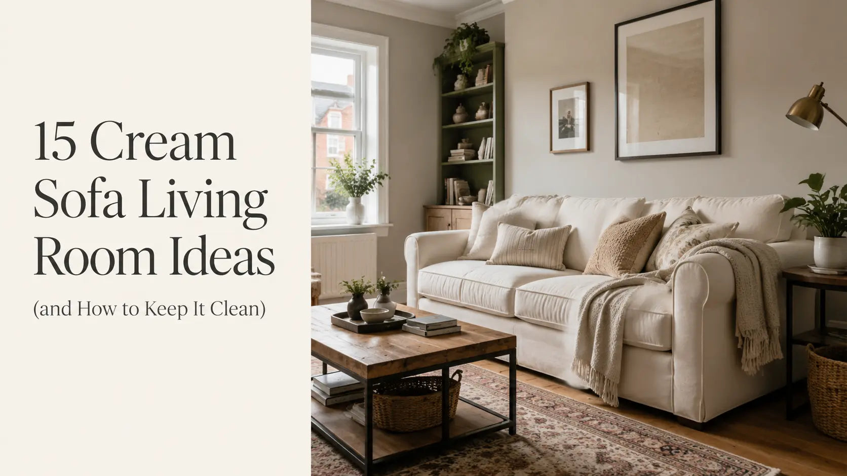 15 Cream Sofa Living Room Ideas (and How to Keep It Clean)