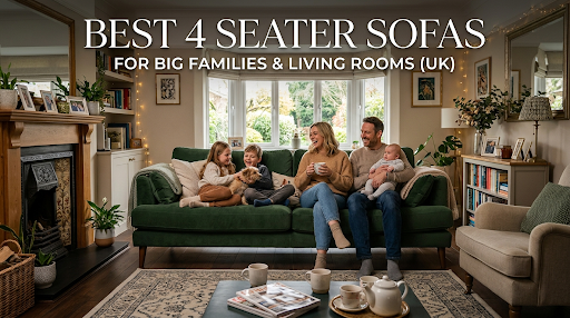 Best 4 Seater Sofas for Big Families and Living Rooms (UK)