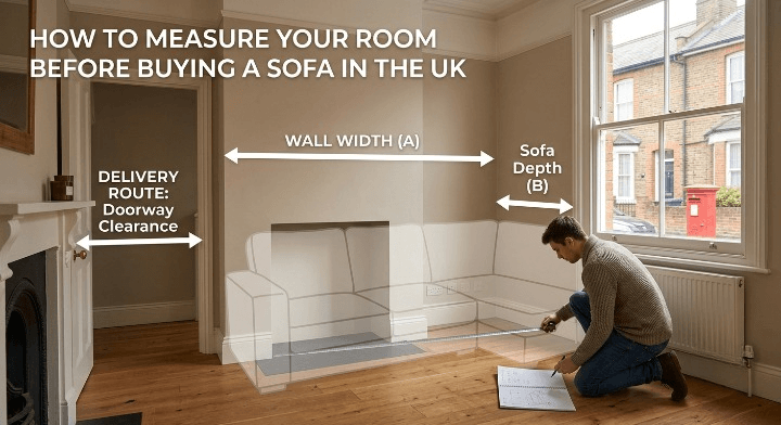 How to Measure a Room Before Buying a Sofa in the UK