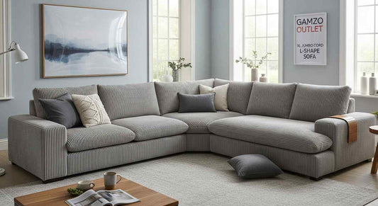 Jumbo Cord L-Shape Sofa