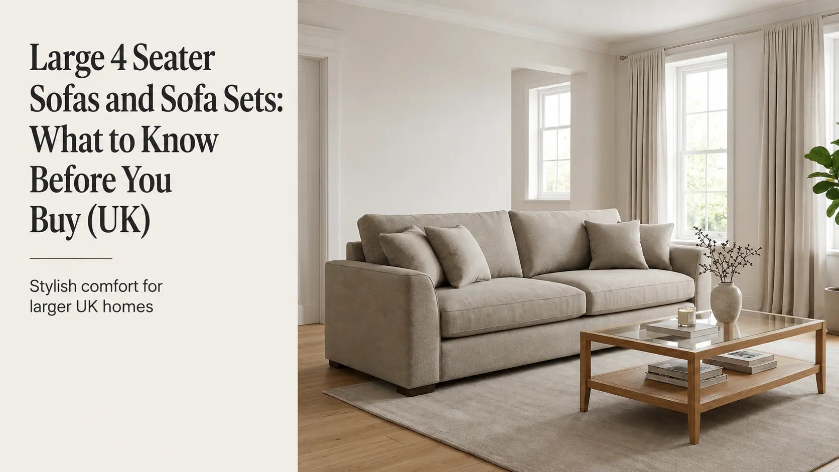 Large 4 seater sofa buying guide UK