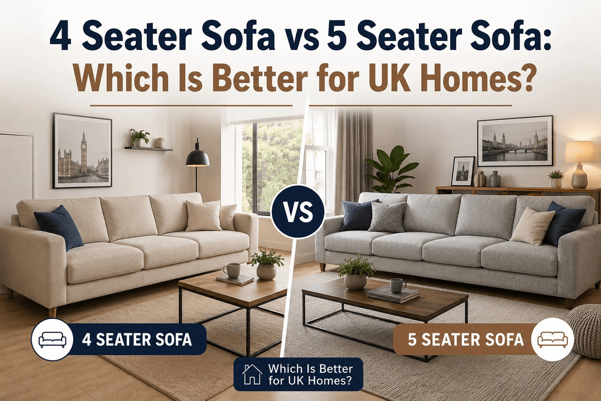 4 Seater Sofa vs 5 Seater Sofa: Which Is Better for UK Homes?