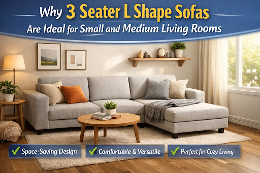 Why 3 Seater L Shape Sofas Are Ideal for Small and Medium Living Rooms