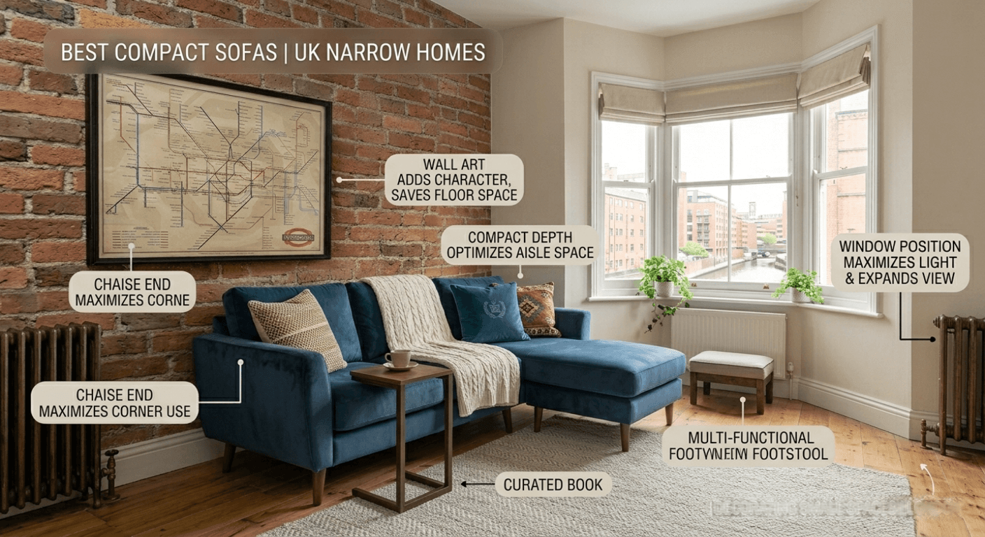 Best Sofas for Narrow Living Rooms in the UK
