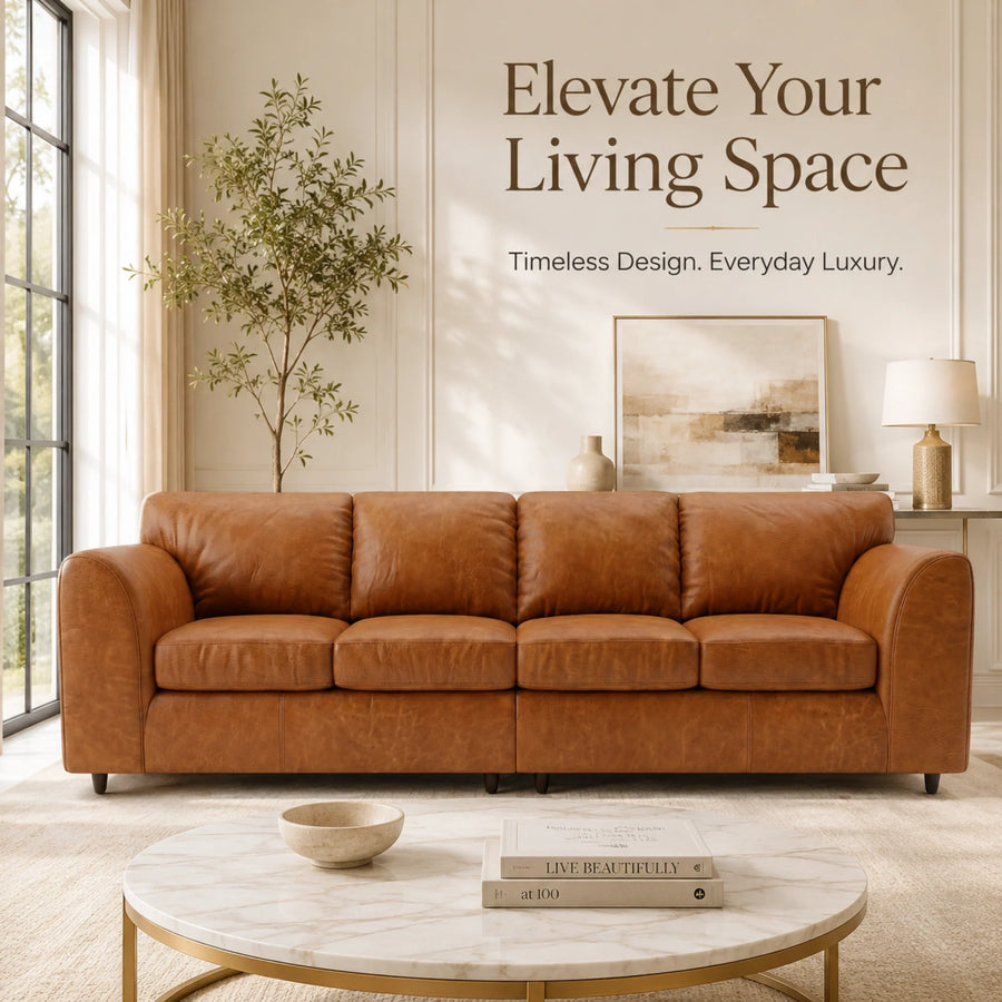 Leather Sofa Set