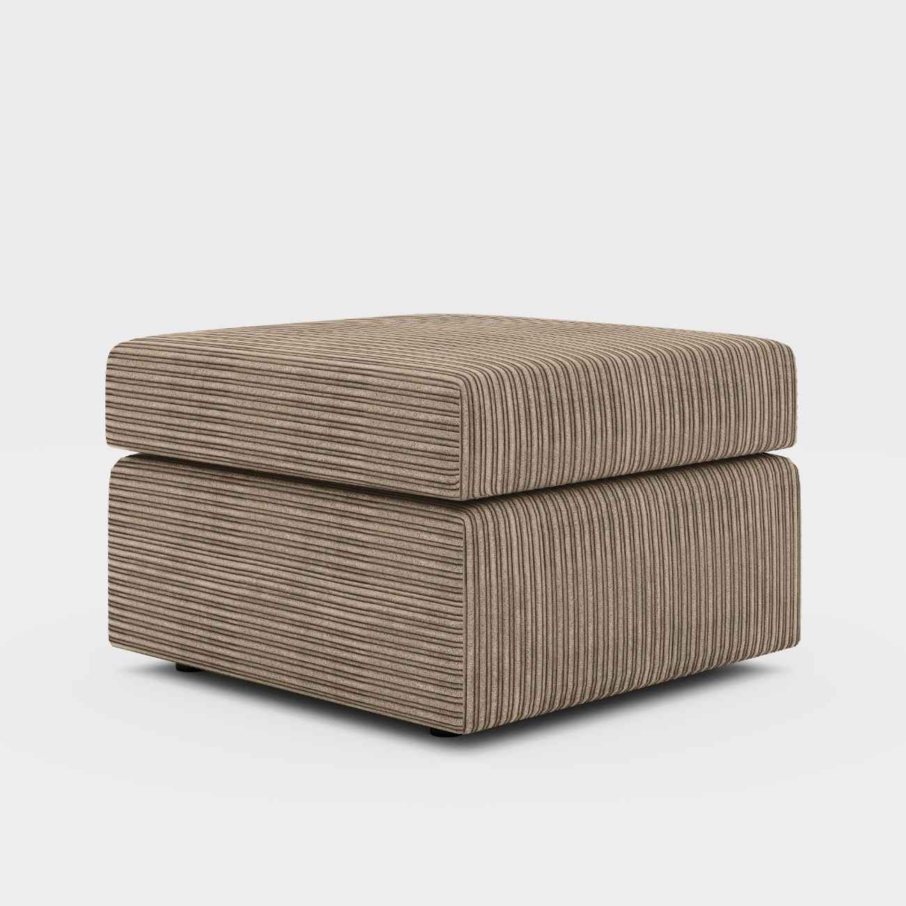 Gamzo Outlet jumbo cord footstool with a plush, textured fabric, perfect for living room or lounge seating.