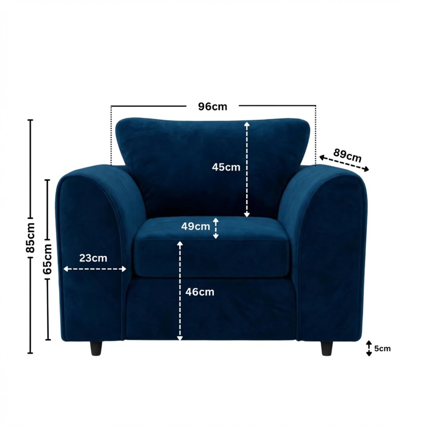 armchair midnight blue