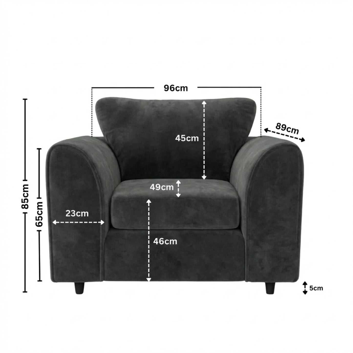armchair dark grey