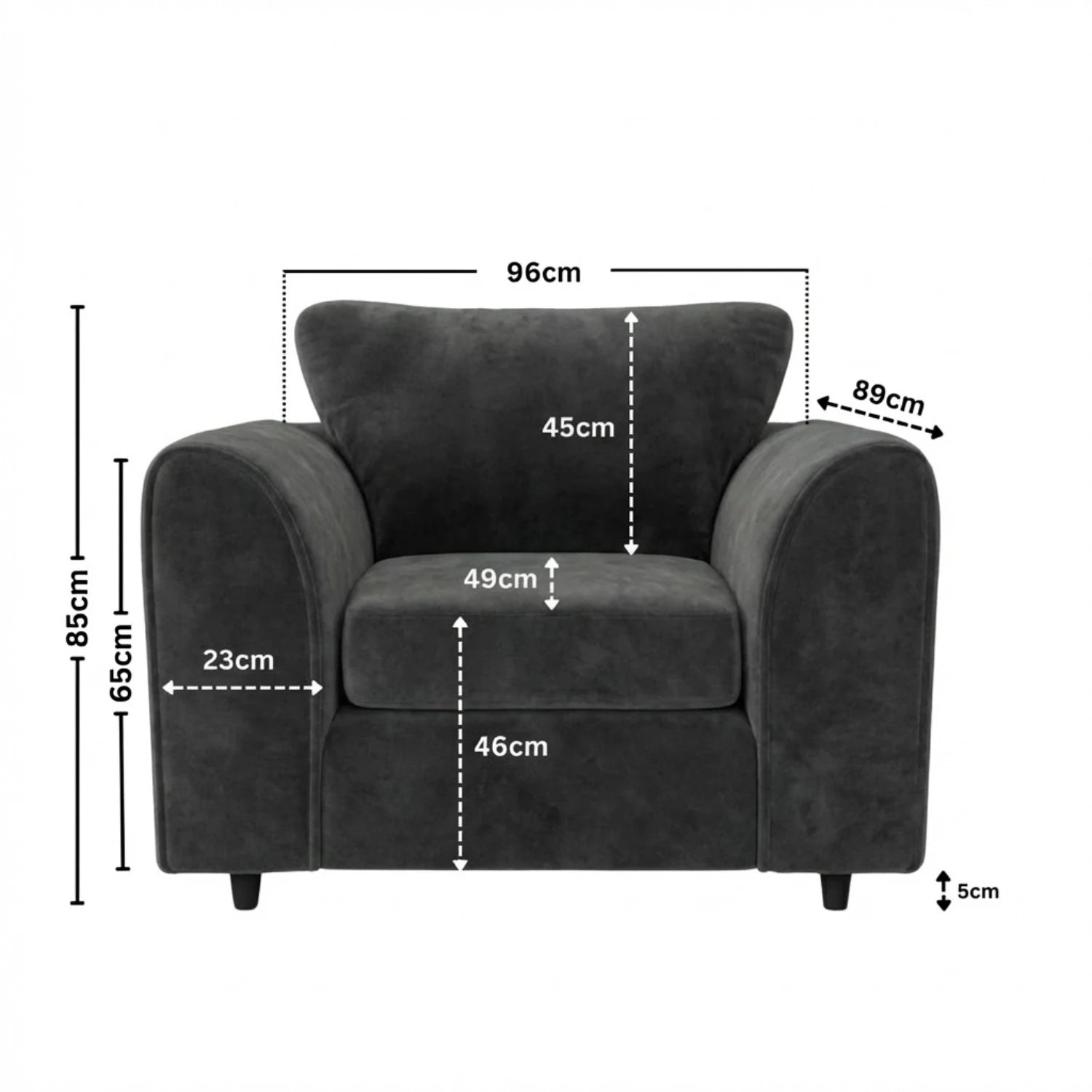 armchair dark grey