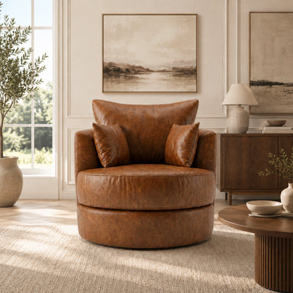 Brown Swivel Chair