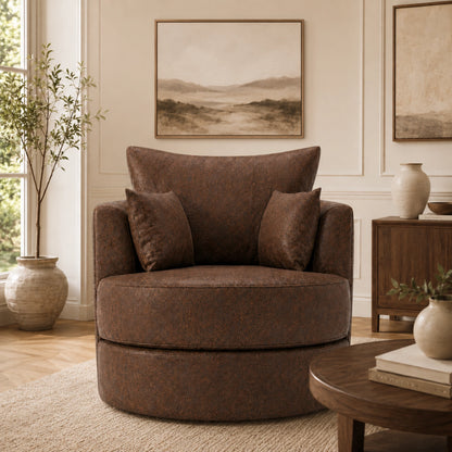 Chocolate Brown Swivel Chair