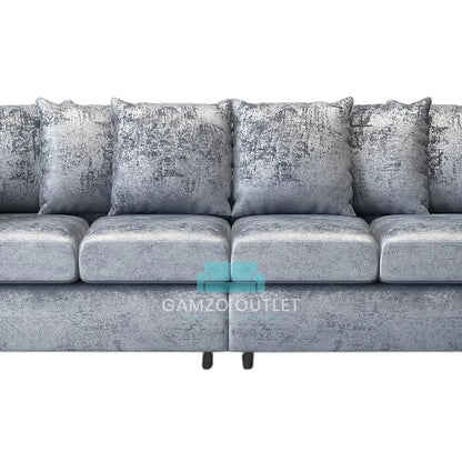 Crushed Velvet 4 Seater Scatter Back Sofa
