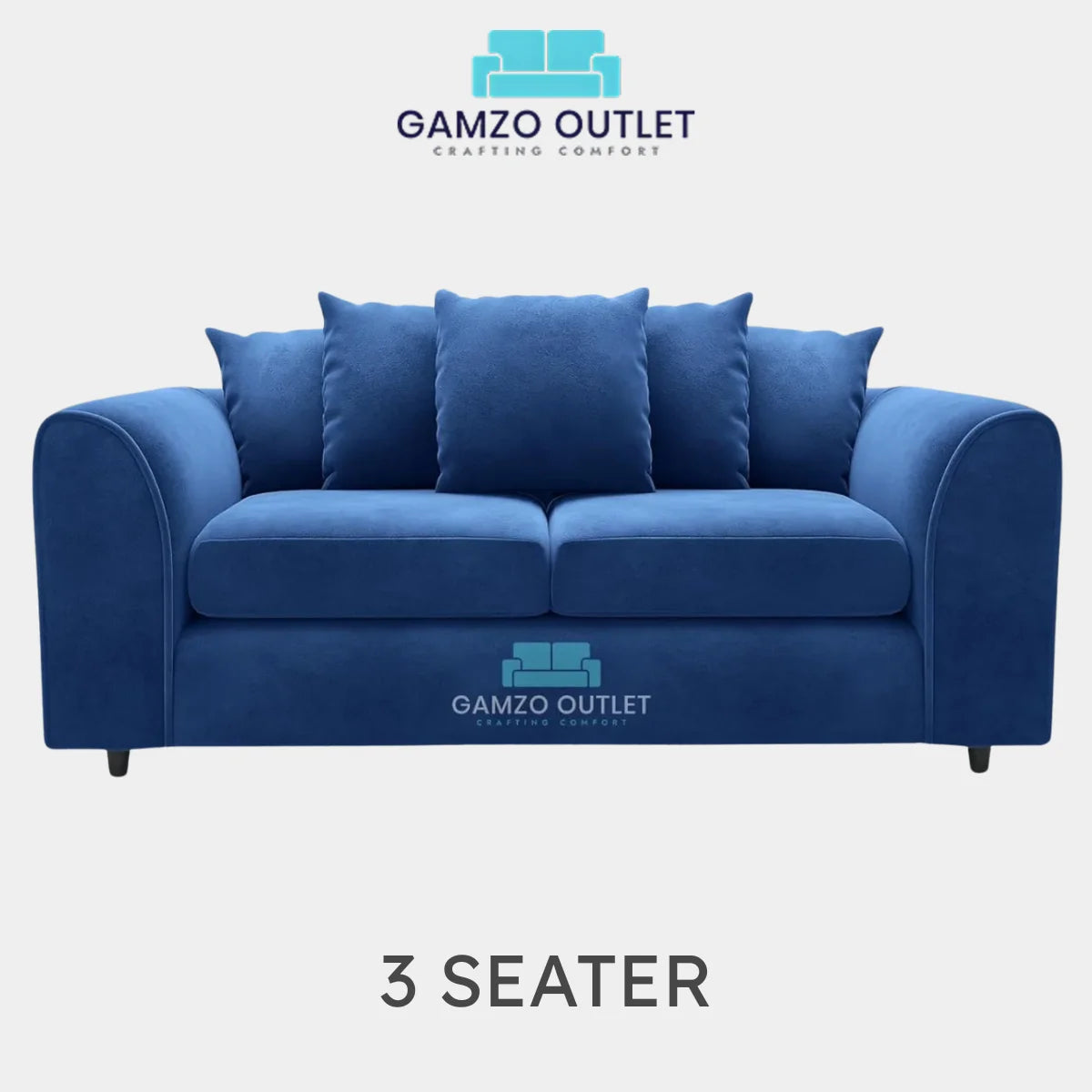 PLUSH FABRIC SCATTER BACK SOFA  SET