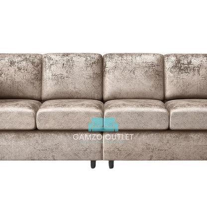 Crushed Velvet 4 Seater Full Back Sofa
