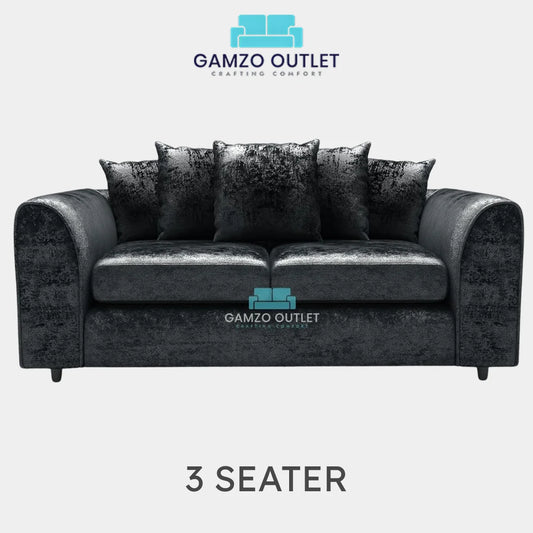 3 seater Midnight Black