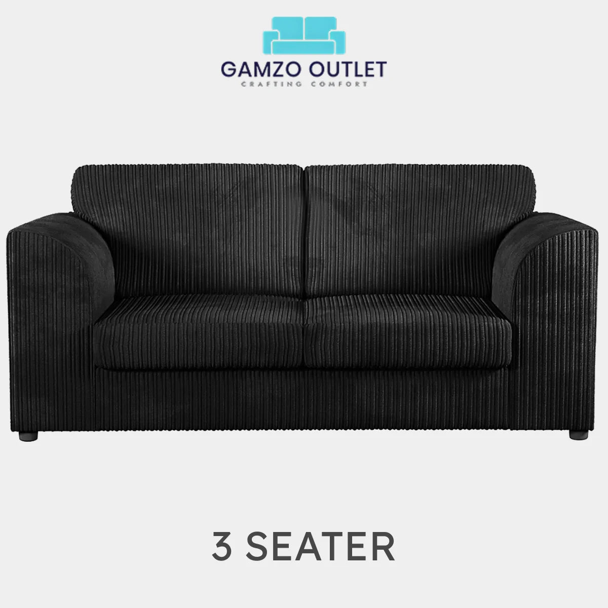 JUMBO CORD FULL BACK SOFA SET