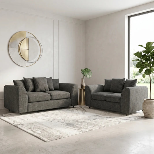 3 + 2 seater grey