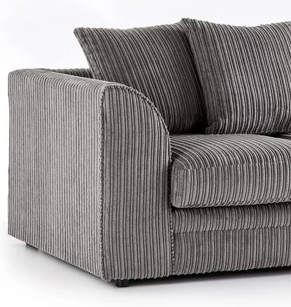 Jumbo Cord Fabric 3 Seater Scatter Back Sofa