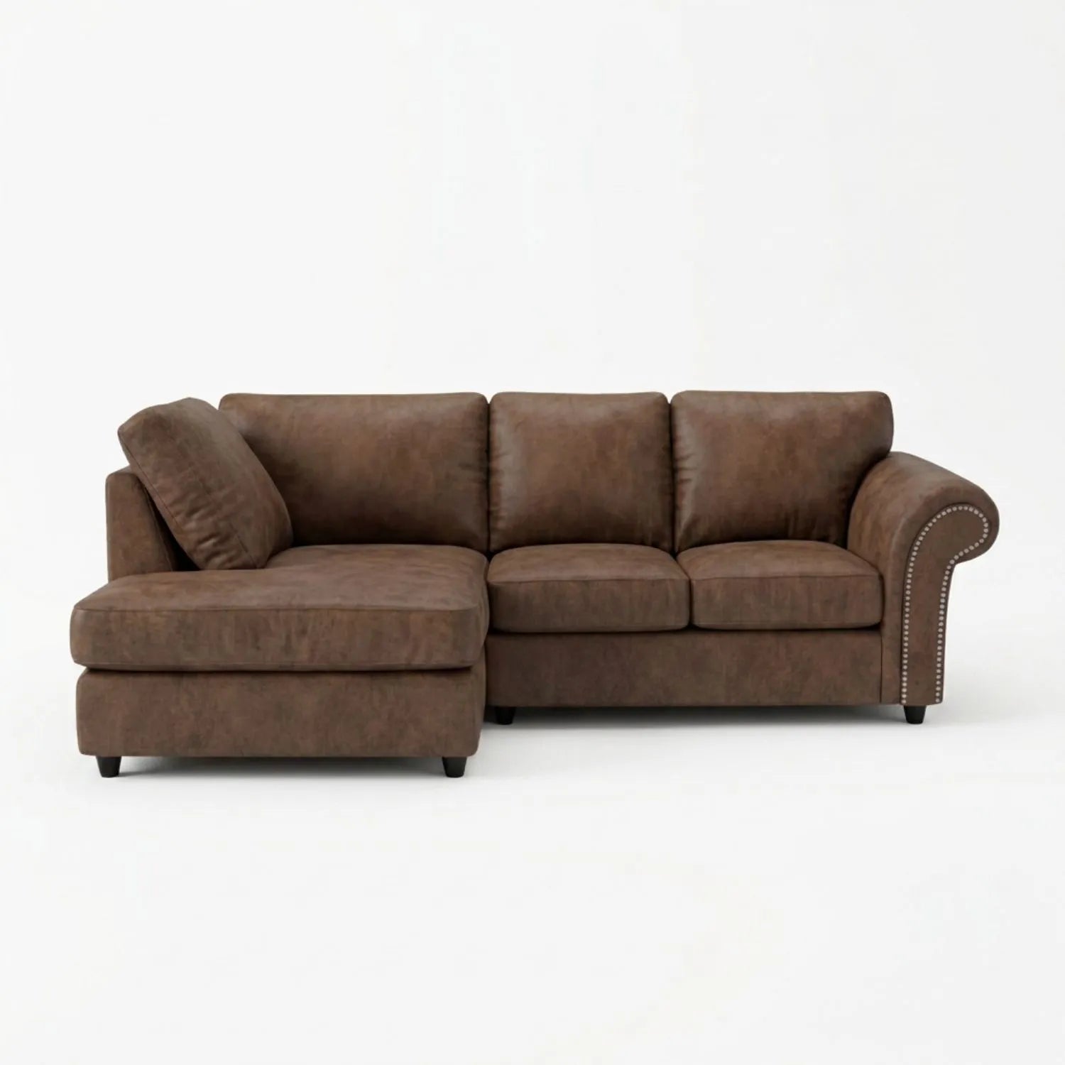 4 Seater Left Hand Facing Brown