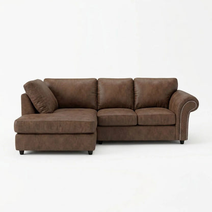 4 Seater Left Hand Facing Brown