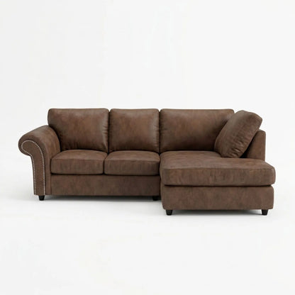 4 Seater Right Hand Facing Brown