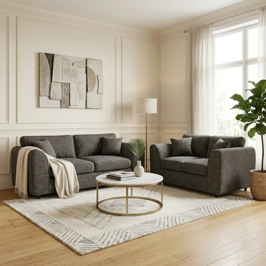 3 + 2 seater grey