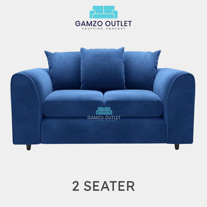 PLUSH FABRIC SCATTER BACK SOFA  SET