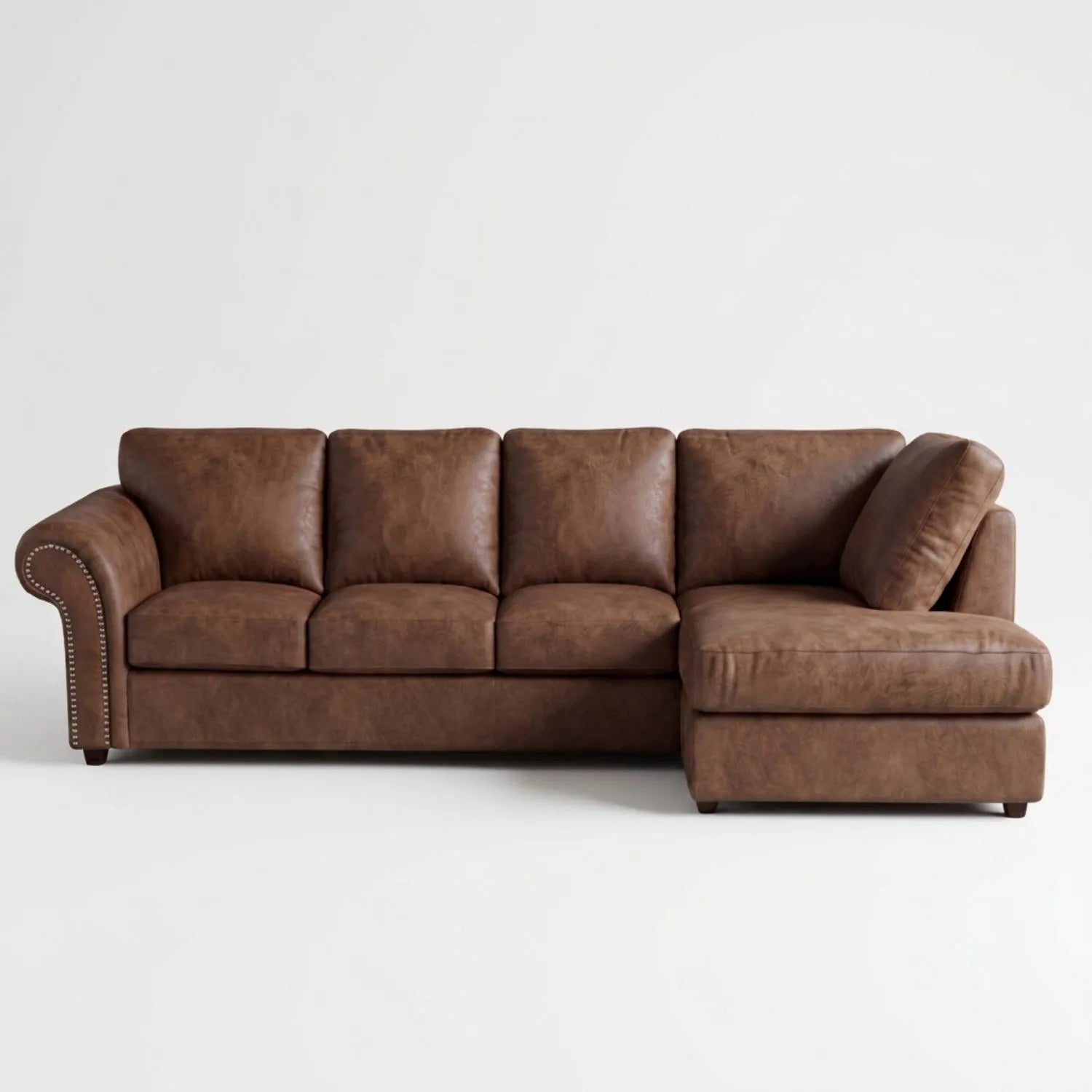 5 Seater XL Right Hand Facing Brown